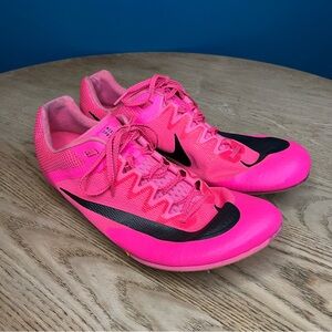 Nike Men’s Zoom Rival Sprint Pink Track Spikes Athletic Shoes Size 12.5